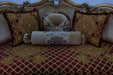 European Furniture - Saint Germain Loveseat Red Gold Fabric - 35554-L - GreatFurnitureDeal