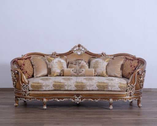 European Furniture - Saint Germain Luxury Sofa in Light Gold & Antique Silver - 35550-S - GreatFurnitureDeal