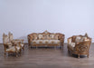 European Furniture - Saint Germain Luxury Loveseat in Light Gold & Antique Silver - 35550-L - GreatFurnitureDeal