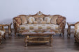 European Furniture - Saint Germain Luxury Coffee Table in Light Gold & Antique Silver - 35550-CT - GreatFurnitureDeal