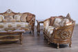 European Furniture - Saint Germain Luxury Loveseat in Light Gold & Antique Silver - 35550-L - GreatFurnitureDeal