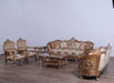 European Furniture - Saint Germain Luxury Loveseat in Light Gold & Antique Silver - 35550-L - GreatFurnitureDeal