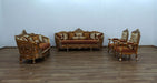 European Furniture - Saint Germain Accent Chair Red Gold Fabric - 35554-C - GreatFurnitureDeal