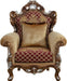 European Furniture - Emperador III Chair in Antique Brown - Blended Silver & Gold - 42036-C - GreatFurnitureDeal