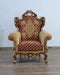 European Furniture - Emperador III Chair in Antique Brown - Blended Silver & Gold - 42036-C - GreatFurnitureDeal