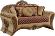 European Furniture - Emperador III Loveseat in Antique Brown - Blended Silver & Gold- 42036-L - GreatFurnitureDeal