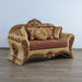 European Furniture - Emperador III Loveseat in Antique Brown - Blended Silver & Gold- 42036-L - GreatFurnitureDeal