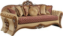 European Furniture - Emperador III Sofa in Antique Brown - Blended Silver & Gold- 42036-S - GreatFurnitureDeal