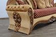 European Furniture - Emperador III Sofa in Antique Brown - Blended Silver & Gold- 42036-S - GreatFurnitureDeal