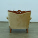 European Furniture - Fantasia II Chair in Antique Walnut - Dark Gold Leaf - 40019-C - GreatFurnitureDeal