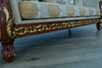 European Furniture - Fantasia II Sofa in Antique Walnut - Dark Gold Leaf - 40019-S - GreatFurnitureDeal