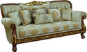 European Furniture - Fantasia II Sofa in Antique Walnut - Dark Gold Leaf - 40019-S - GreatFurnitureDeal