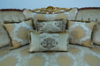 European Furniture - Fantasia II Sofa in Antique Walnut - Dark Gold Leaf - 40019-S - GreatFurnitureDeal