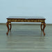 European Furniture - Fantasia II Coffee Table in Antique Walnut- Dark Gold Leaf - 40019-CT - GreatFurnitureDeal