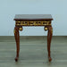 European Furniture - Fantasia II Side Table in Antique Walnut - Dark Gold Leaf - 40019-ET - GreatFurnitureDeal