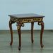 European Furniture - Fantasia II Side Table in Antique Walnut - Dark Gold Leaf - 40019-ET - GreatFurnitureDeal