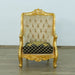European Furniture - Luxor Chair in Gold Leaf Black - 68585-C - GreatFurnitureDeal