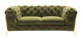 VIG Furniture - Divani Casa Sheila Transitional Green Fabric Loveseat - VGCA1346-GRN-L - GreatFurnitureDeal