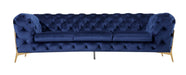 VIG Furniture - Divani Casa Sheila Transitional Dark Blue Fabric Sofa - VGCA1346-BLUE-S - GreatFurnitureDeal