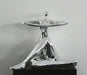VIG Furniture - Modrest Lady Yoga Modern Silver Polyresin Sculpture - VGSZ-0395-SIL - GreatFurnitureDeal