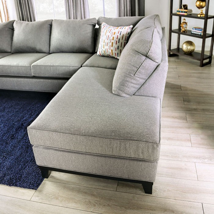 Furniture of America - Lantwit Sectional in Light Gray - SM1118