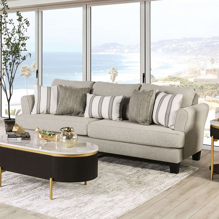 Furniture of America - Ealing 2 Piece Sofa Set in Beige/Ivory - SM1207-SF-2SET - GreatFurnitureDeal