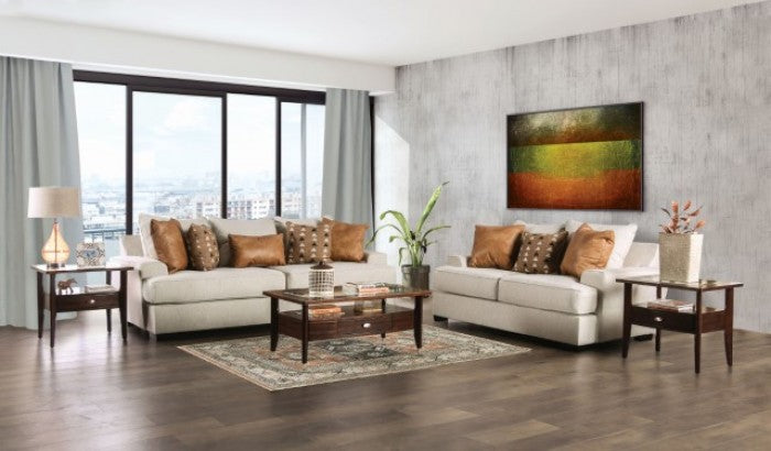 Furniture of America - New Meadows Sofa in Sand/Caramel - SM1214-SF