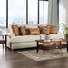 Furniture of America - New Meadows 2 Piece Sofa Set in Sand/Caramel - SM1214-SF-2SET - GreatFurnitureDeal