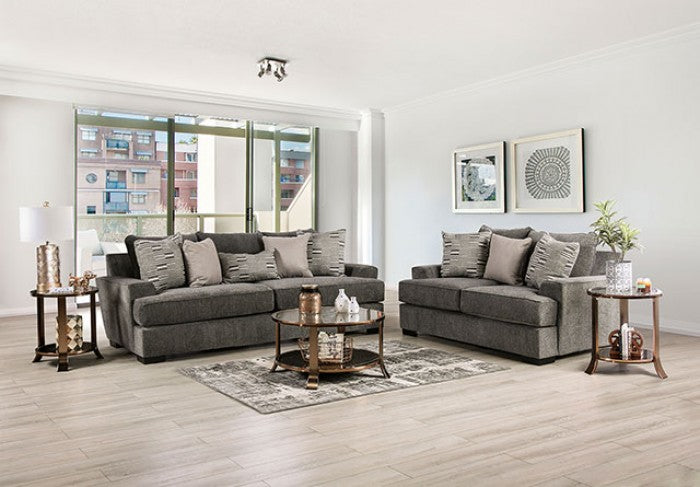 Furniture of America - Holborn 2 Piece Living Room Set in Gray - SM1220-SF-2SET - GreatFurnitureDeal