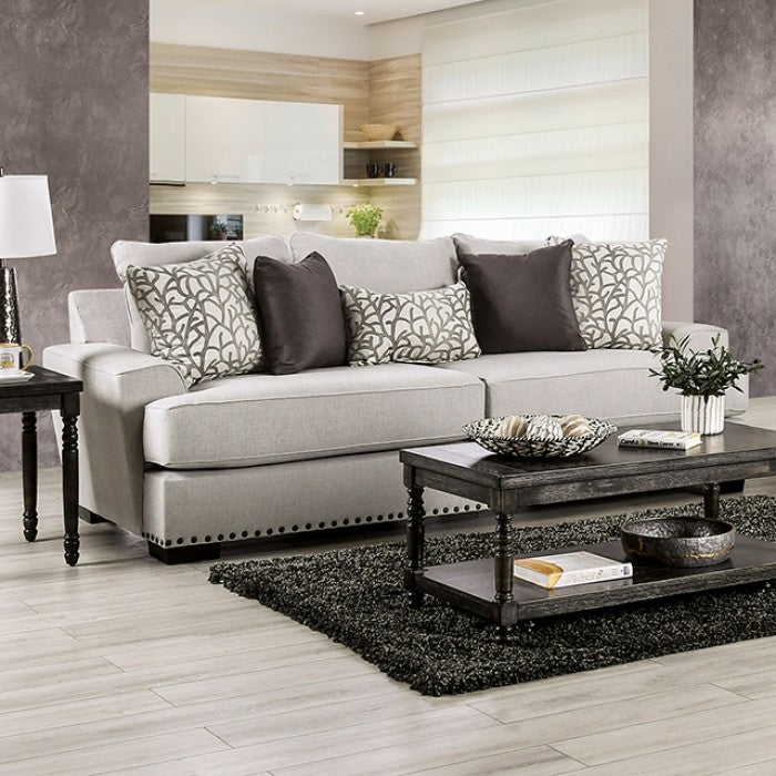 Furniture of America - Picotee Sofa in Light Gray/Charcoal - SM1279-SF