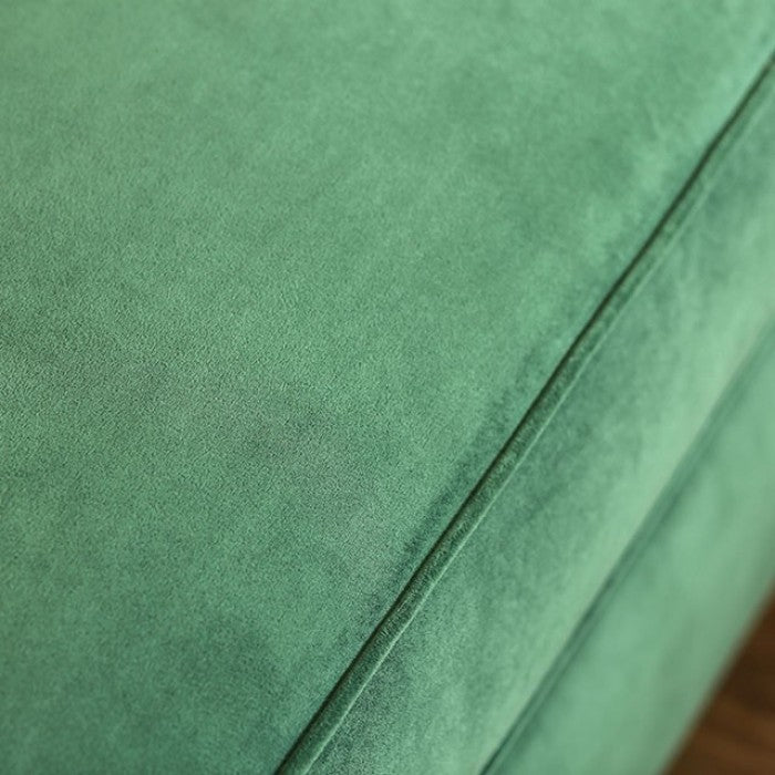 Furniture of America - Verdante 2 Piece Sofa Set in Emerald Green, Gold - SM2271-SF-2SET
