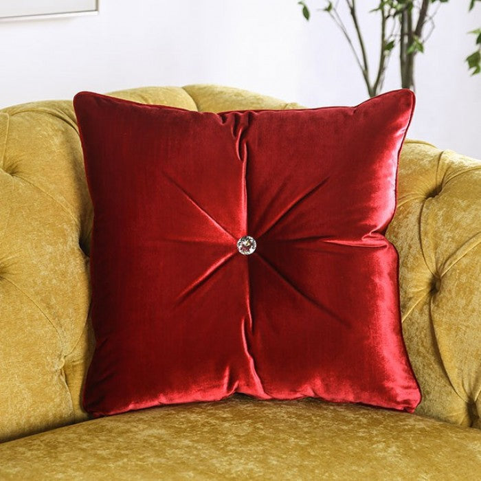Furniture of America - Eliza Sofa in Royal Yellow, Red - SM2284-SF - GreatFurnitureDeal