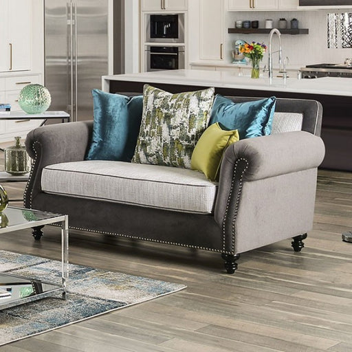Furniture of America - Mariella Loveseat in Gray, Beige, Teal, Olive - SM2286-LV - GreatFurnitureDeal