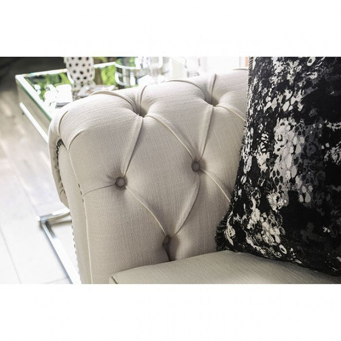 Furniture of America - Gilda Sofa in Beige, Black - SM2292-SF - GreatFurnitureDeal