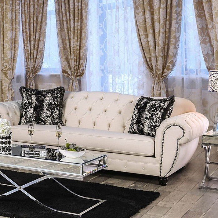 Furniture of America - Gilda Sofa in Beige, Black - SM2292-SF - GreatFurnitureDeal