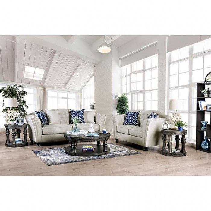 Furniture of America - Porth Sofa in Ivory - SM2667-SF