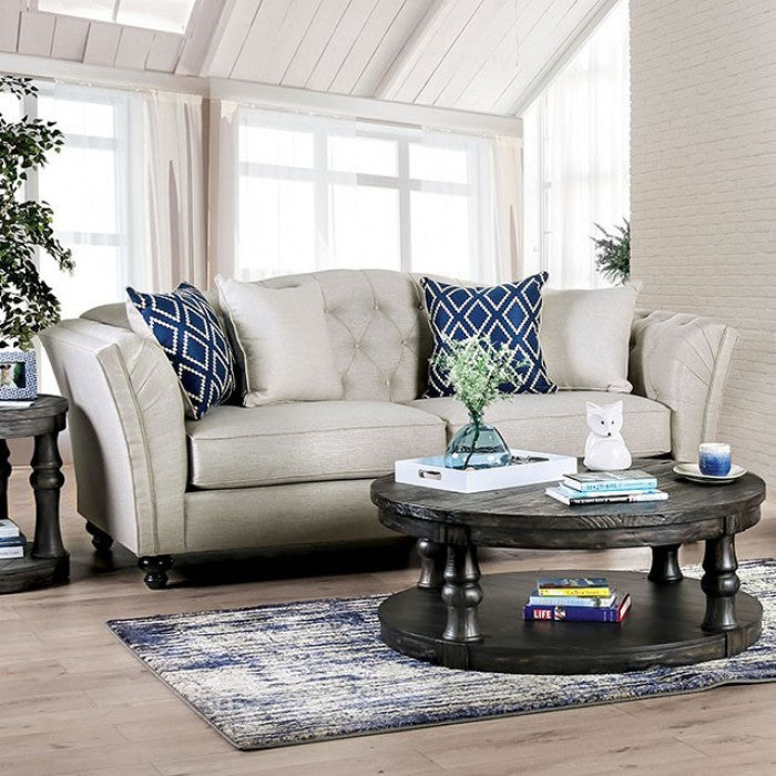 Furniture of America - Porth Sofa in Ivory - SM2667-SF