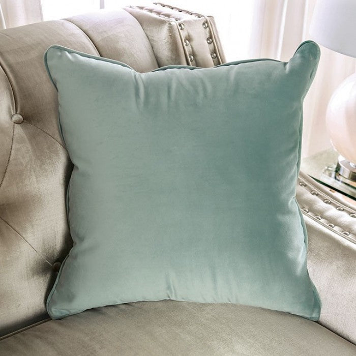 Furniture of America - Elicia Loveseat in Champagne, Turquoise - SM2685-LV