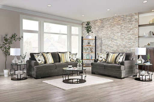 Furniture of America - Taliyah Loveseat in Gray, Brown, Yellow - SM3080-LV - GreatFurnitureDeal