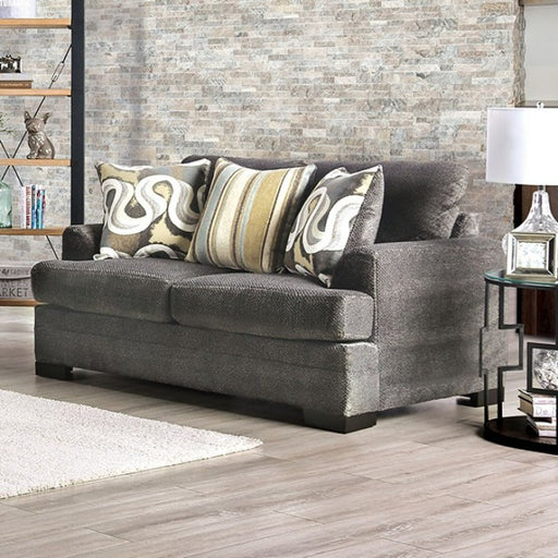 Furniture of America - Taliyah Loveseat in Gray, Brown, Yellow - SM3080-LV - GreatFurnitureDeal
