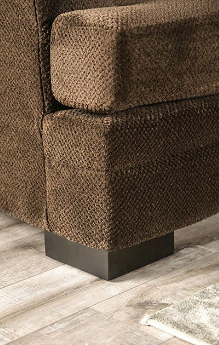 Furniture of America - Taliyah 2 Piece Sofa Set in Brown, Yellow - SM3081-SF-2SET