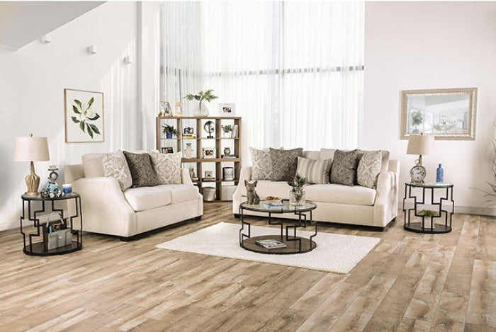 Furniture of America - Laila Sofa in Ivory - SM3083-SF - GreatFurnitureDeal