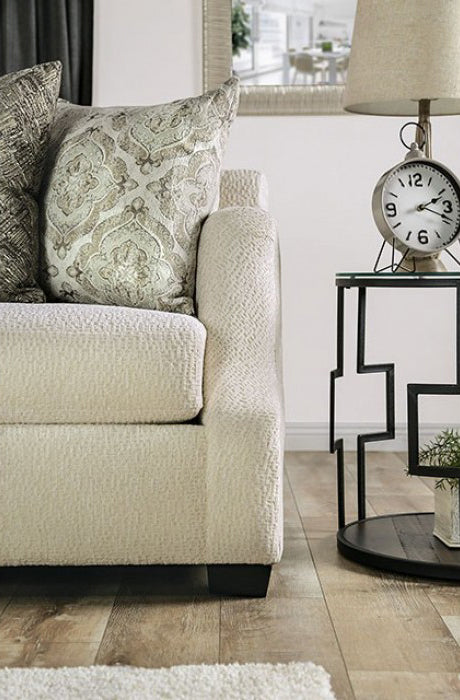 Furniture of America - Laila 2 Piece Sofa Set in Ivory - SM3083-SF-2SET - GreatFurnitureDeal
