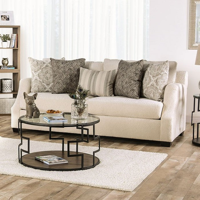 Furniture of America - Laila Sofa in Ivory - SM3083-SF