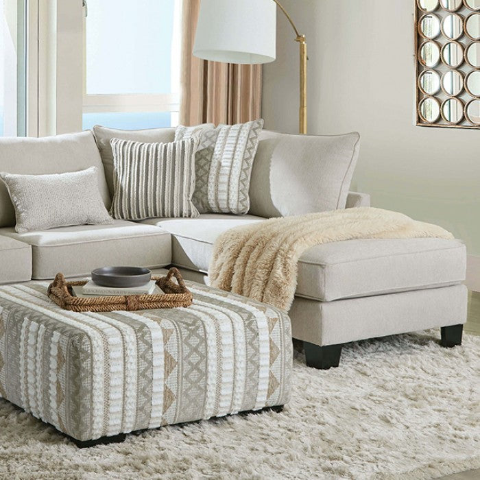 Furniture of America - Clapham Sectional in Beige/Ivory - SM5125 - GreatFurnitureDeal