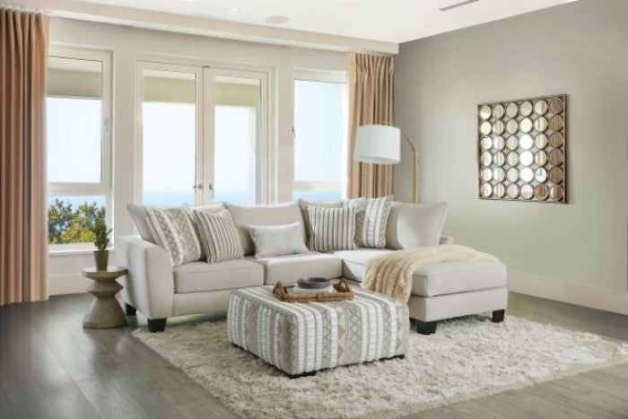 Furniture of America - Clapham Sectional in Beige/Ivory - SM5125
