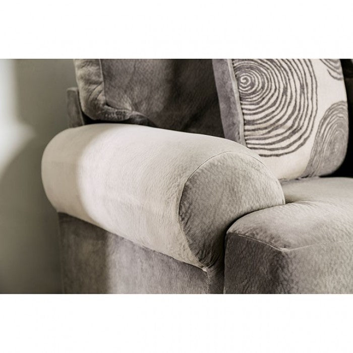 Furniture of America - Bonaventura Gray Sectional Sofa - SM5143GY - GreatFurnitureDeal