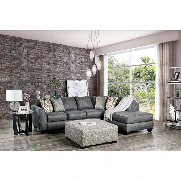 Furniture of America - Earl Sectional in Gray - SM5152