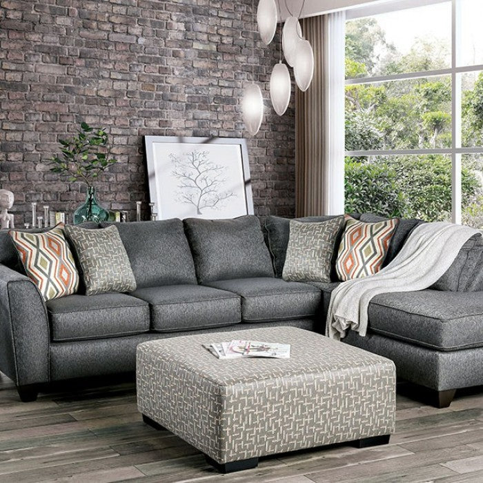 Furniture of America - Earl Sectional in Gray - SM5152