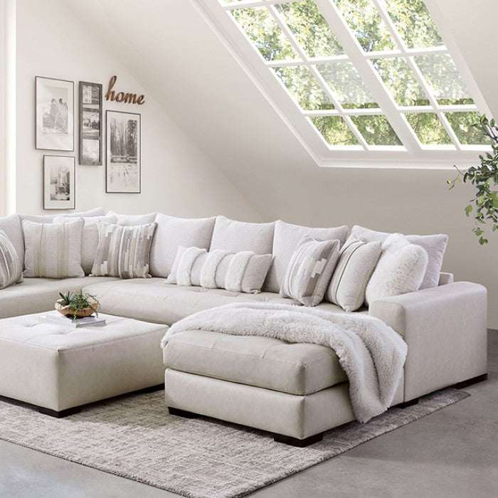 Furniture of America - Warrenton Sectional in Ivory - SM5170